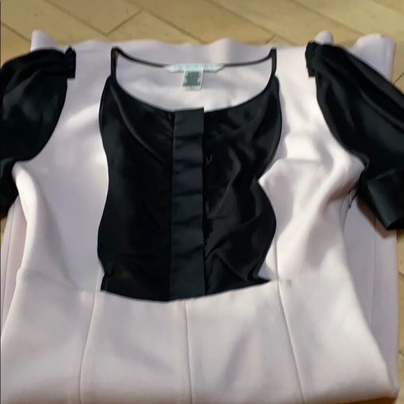 DVF wool and spandex pink dress with black 6 - Picture 4 of 6